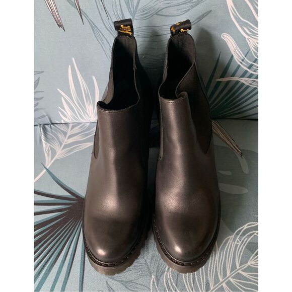 NEW DR. MARTENS HURSTON LEATHER HEELED CHELSEA BOOT women’s US 10 - Picture 5 of 11